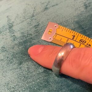 Sterling silver thick band ring -marked 925